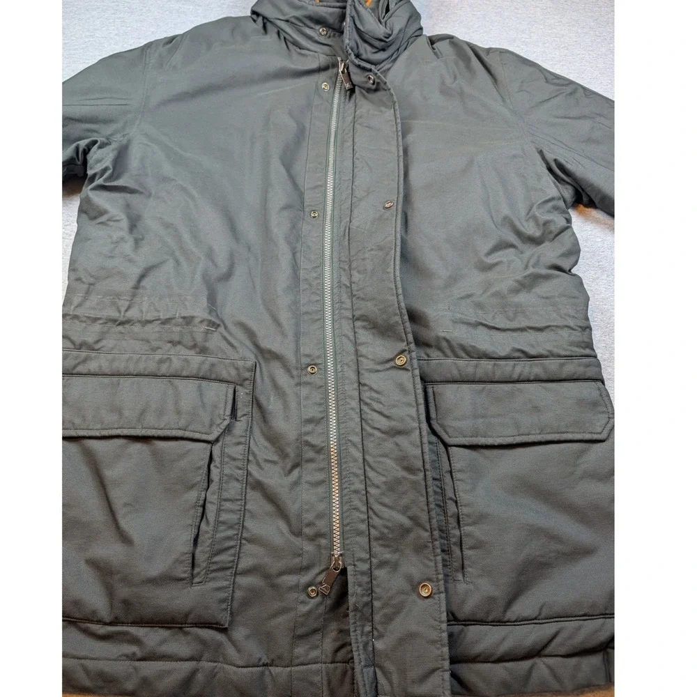 Zegna Sport Microtene Thermore Insulated Parka Jacket Olive Green Hooded Mens XL